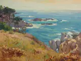 Benjamin Brown, Coastal view, oil on artist board