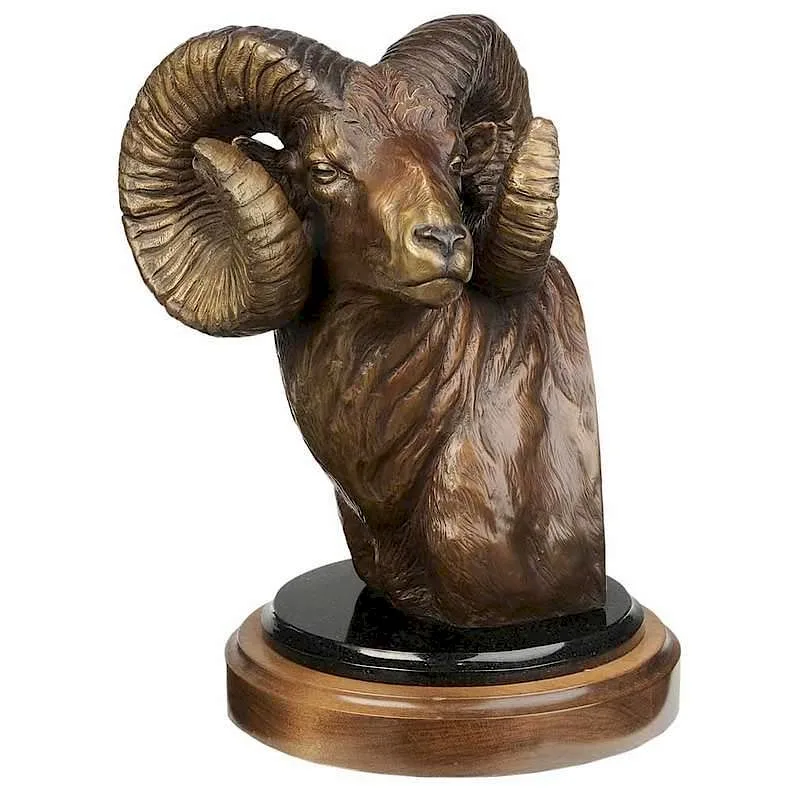 Rip Caswell, Big Horn Sheep, 1994, patinated bronze