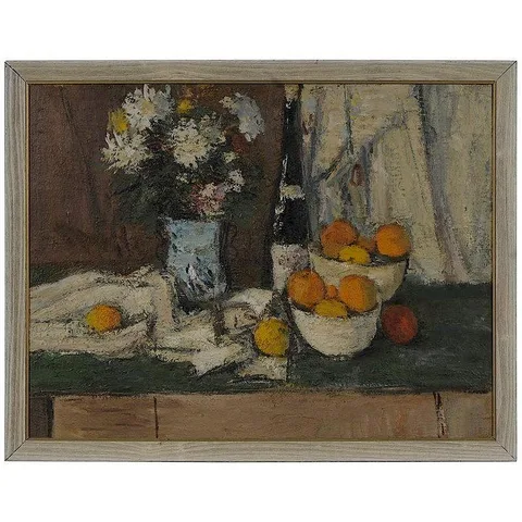 Charles F. Quest, Still Life with Citrus, 1961, oil on Masonite
