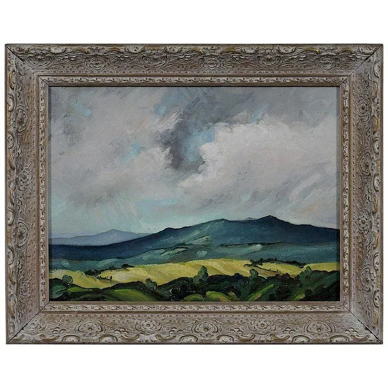 Cloud Study, North Carolina, possibly a view from or of Grandfather Mountain by William Leon Stacks, oil on canvas, sold Jul 2017