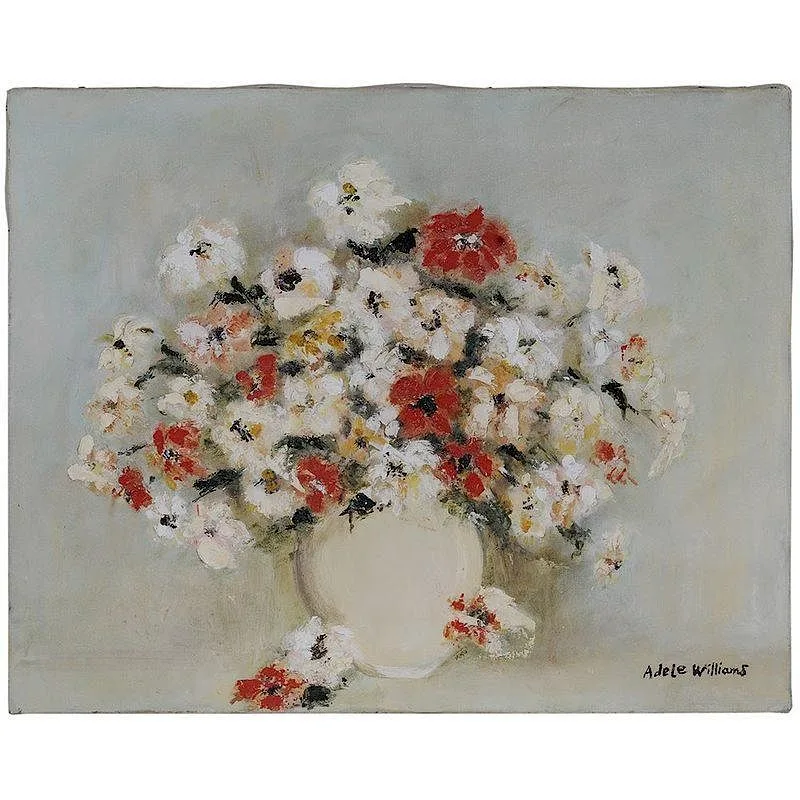 Still Life with Flowers by Adele Williams, oil on canvas, sold Jul 2017