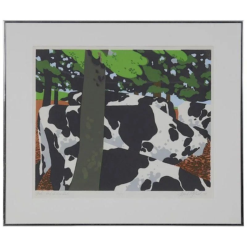 Maud Gatewood, Spots: Herd in Noon Shade, 1979, serigraph