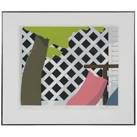 Spots: Lattice Porch by Maud Gatewood, 1980, serigraph, sold Jul 2017