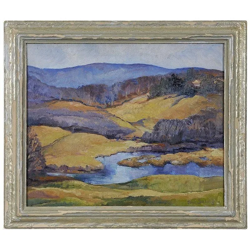Paul E. Saling, Good Fishing, Lyme, 1925, oil on canvas
