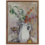 William Meyerowitz, Still Life with Pitcher, Japanese Lantern and Pears