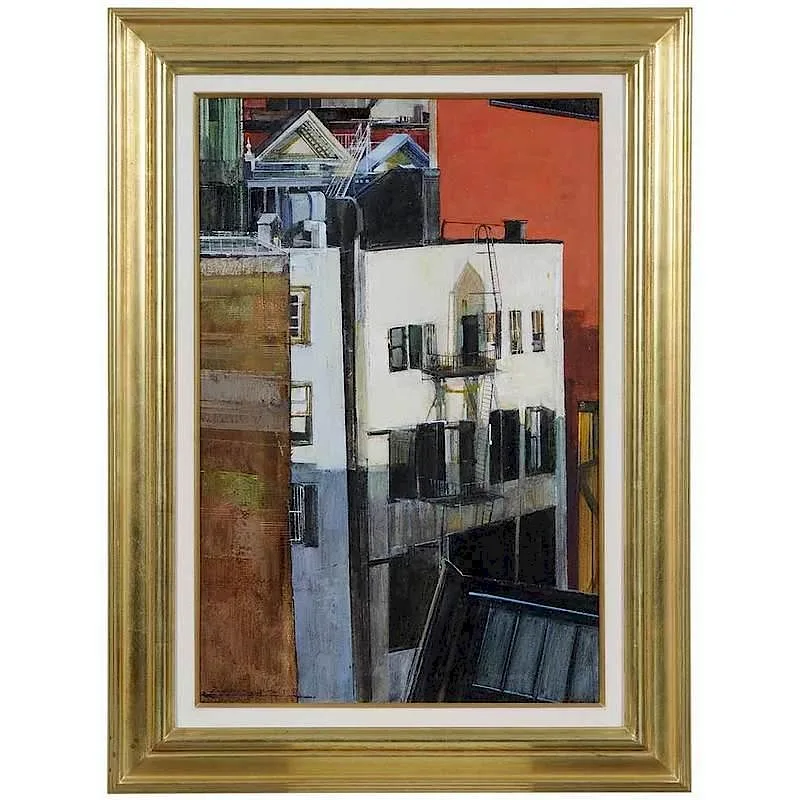 Fire Escape by Alex Zwarenstein, 1997, oil on canvas, sold Jul 2017