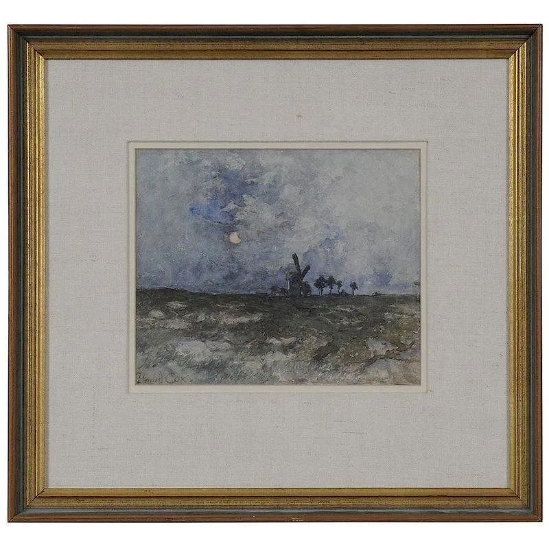 David Cox, Evening Landscape, circa 1840, watercolor on paper