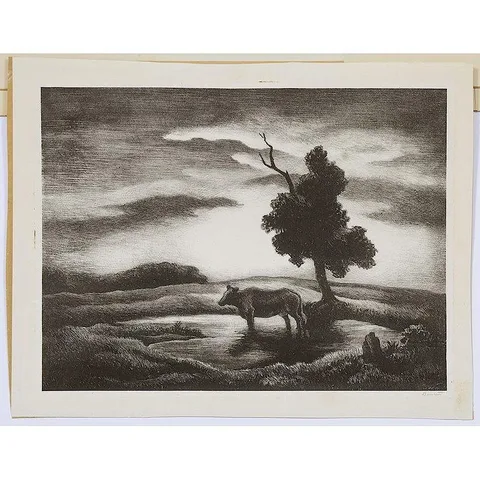 Thomas Hart Benton, Sunset, 1941, lithograph on paper