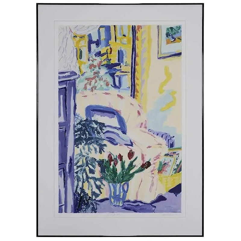C.M. Hobbs Thayer, Pink Striped Chair, monoprint on paper