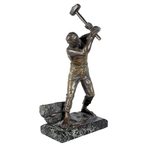 Ferdinand Lugerth, Stone Mason, patinated bronze