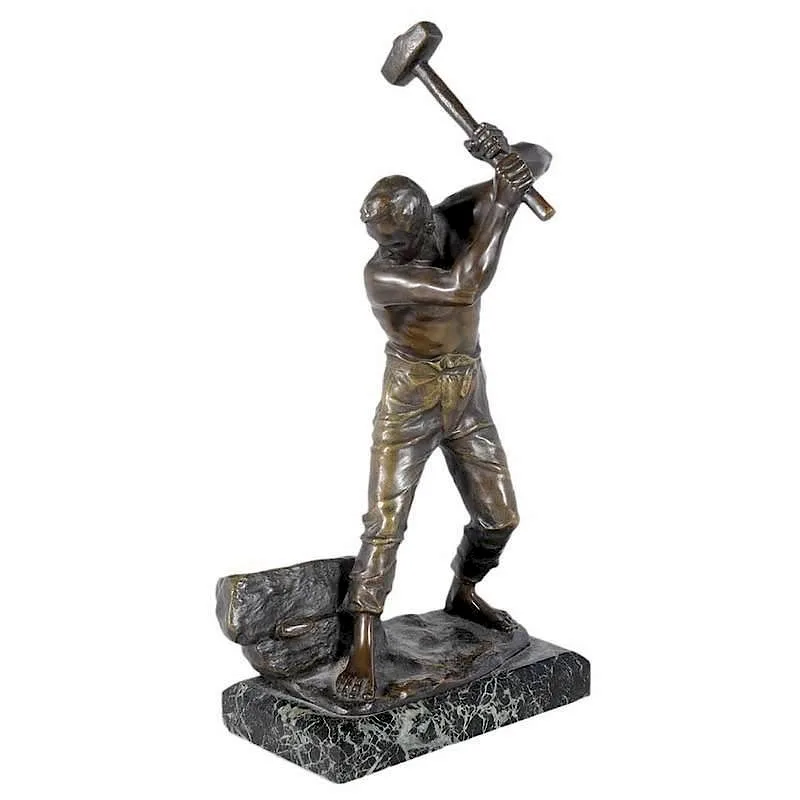 Stone Mason by Ferdinand Lugerth, patinated bronze, sold Jul 2017