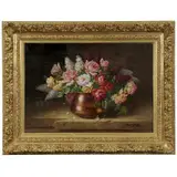Alfred-Arthur Brunel de Neuville, Still Life with Roses and Lilacs