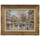 Antoine Blanchard, Le Marche aux Fleurs de La Madeleine a Paris 1900, (N. 47)