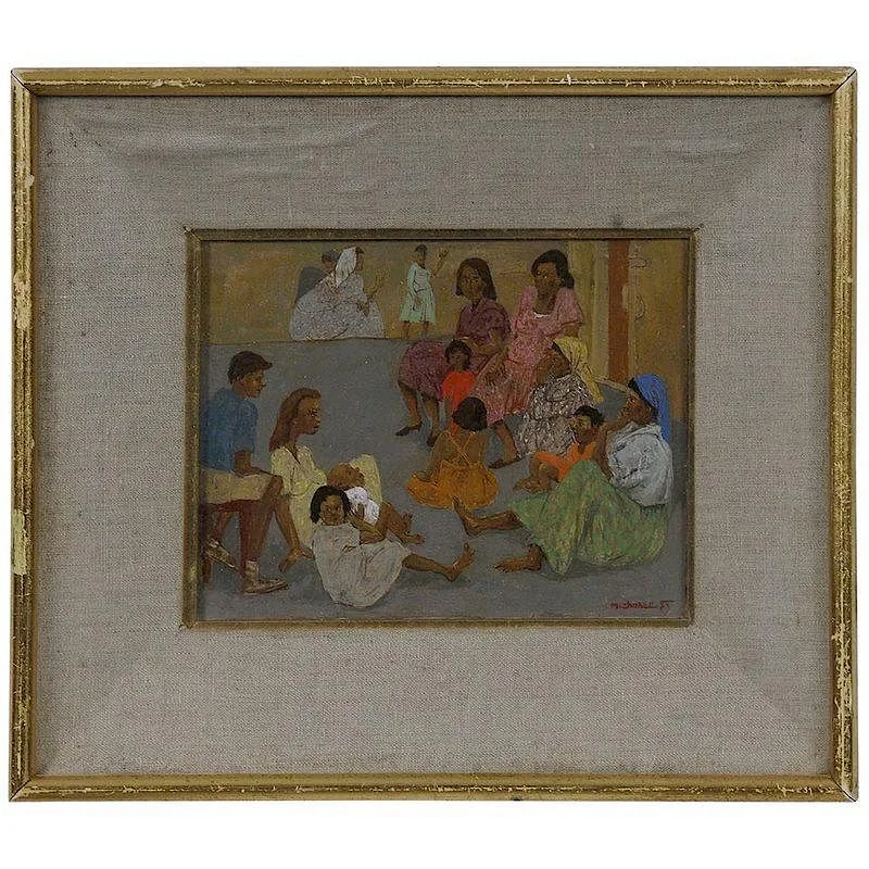 Grgoire Michonze, Le Coin des Enfants, 1955, oil on board
