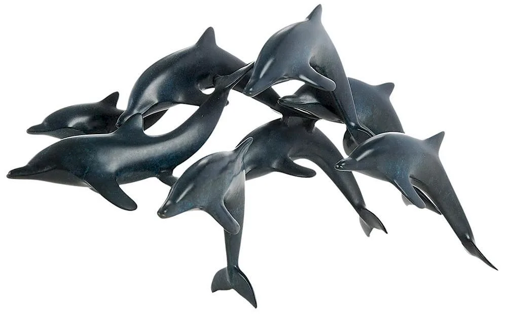 Dan E. McDermott, Dolphin Ballet, patinated bronze