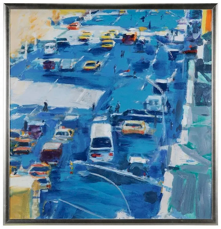 8th Avenue North by David Kapp, 1997, oil on linen, sold May 2017