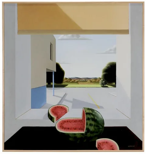 Roger 'Rb' Sprague, Window With Sliced Watermelon, 1993, oil on canvas