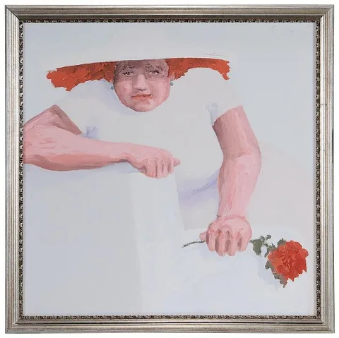 Fat with Rose by Paul Jerome Hartley, oil on canvas, sold May 2017