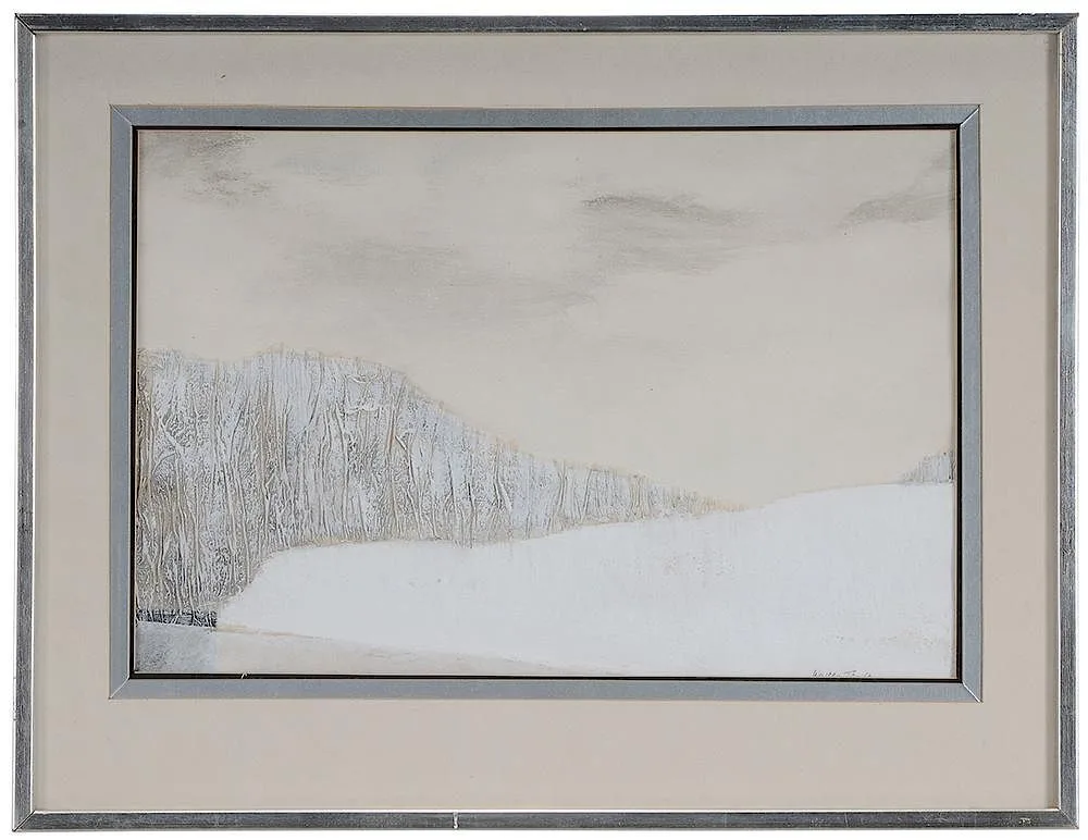 Walter Thrift, January 1962, watercolor and collage on paper