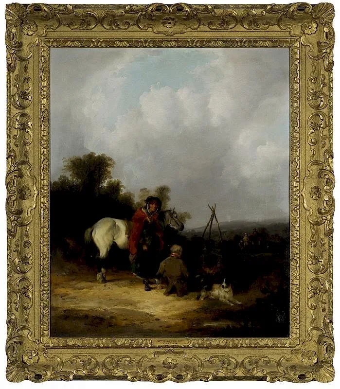 William Shayer Sr., The Gypsy Encampment, not apparently signed, oil on canvas