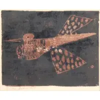 Flight by Milton Avery, 1955, Color woodcut, sold Apr 2022