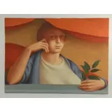 George Tooker, Woman with a Spring of Laurel, 1992, Lithograph