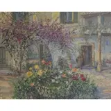 Bruno Zupan, Roses in Christina's Patio, Oil on canvas