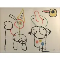 Joan Miro, Plate from Ubu aux baleares, Lithograph
