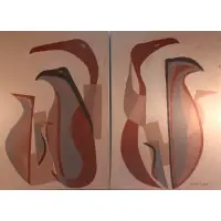 Stefania Liciani, Abstracts, Pair of oils on canvas