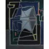 Aharon Kahana, Abstract, Oil on canvas