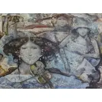 Federico Torres, Noche de Violin, 1972, Oil on canvas
