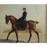 Eulalio Garcia Mata, Equestrian, Oil on canvas