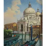 Eulalio Garcia Mata, Venetian Scene, Oil on canvas