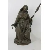 Paul Eugène Mengin, Untitled, Mother & Child Bronze