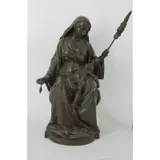 Paul Eugène Mengin, Untitled, Mother & Child Bronze