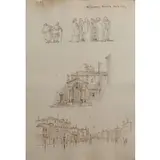 Francesco Lazzaro Guardi, Sketchbook pages, Pen and ink