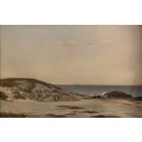 Alfred Ordway, Beach, Oil on canvas