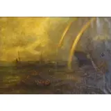 Charles Henry Miller, Seascape with Rainbows, Oil on canvas