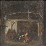 Joseph Raphael, Genre Scene, Oil on board