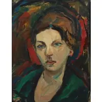 Portrait by Louis Ritman, Oil on canvas, sold Mar 2022
