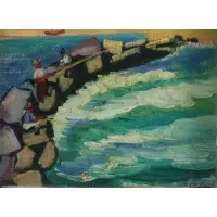 Ben Benn, The Fisherman, 1940, Oil on board
