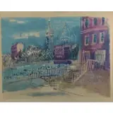 Jean Dufy, Montmartre, Lithograph