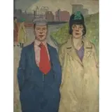 Ian Grant, Double Portrait, Oil on canvas
