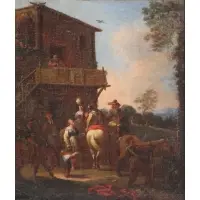 Barent Gael, Tavern Scene, Oil on canvas
