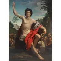 Enrico Scuri, St. John the Baptist, Oil on canvas