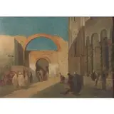 Salomon Brown, Jerusalem Scene, Watercolor