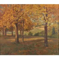 Landscape by Fritz von Wille, Oil on canvas, sold Feb 2022