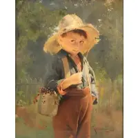 Karl Witkowski, Portrait of a Boy, Oil on canvas