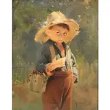 Karl Witkowski, Portrait of a Boy, Oil on canvas