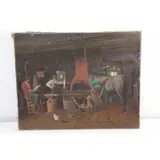 Albert Nemethy, Genre Scene, Oil on canvas